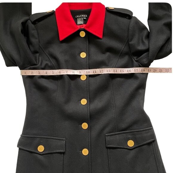 Spanner Wool Blend Navy Military Long Jacket Sz 6 - Picture 8 of 13